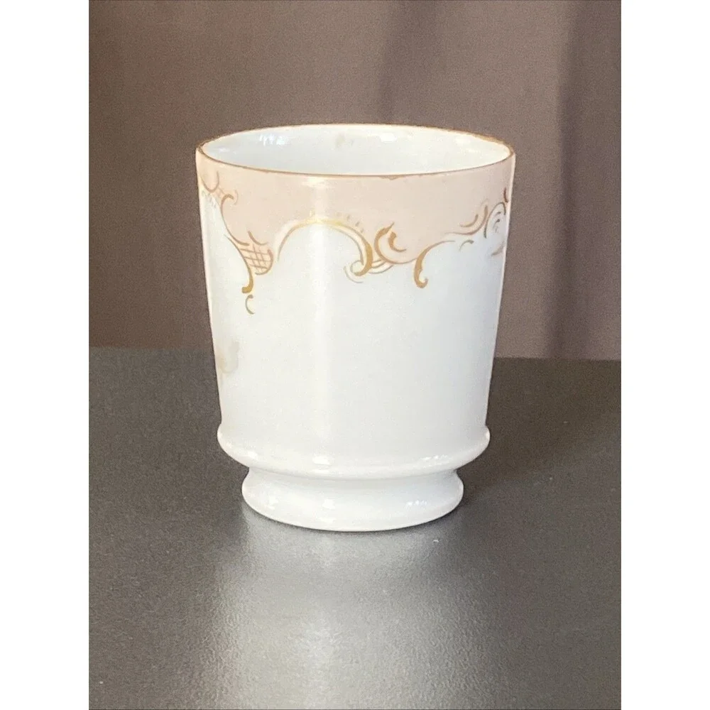 Vintage Toothpick Holder Limoges France Elegant Floral Painted 2.5”